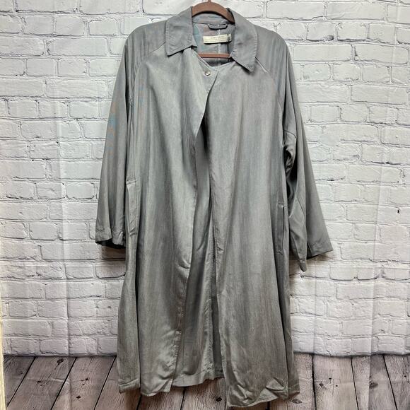 Zara Glen Women Long One Button Open Duster Cardigan Gray Size Small NWT - Picture 2 of 11